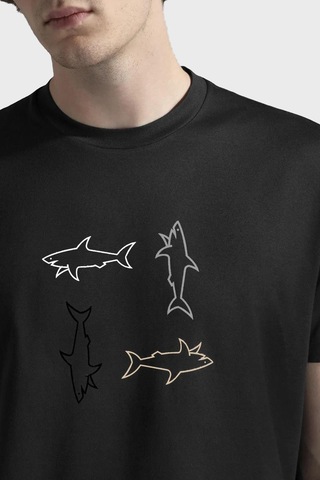 Paul & Shark Erkek T Shirt 24411088 011 Siyah SIYAH Siyah