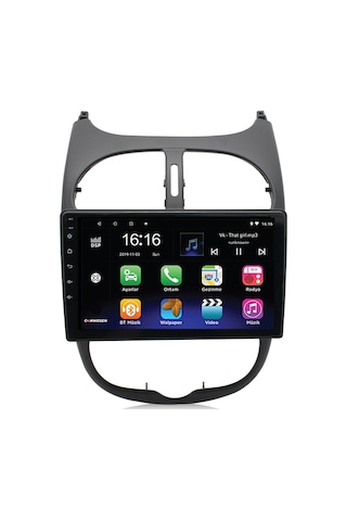 Peugeot 206 Android 4Gb Ram+64Gb Rom Carplay Multimedya N11.4967