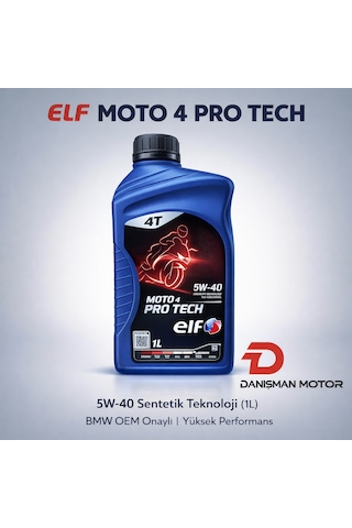 Elf Moto 4 Pro Tech 5w-40 Sentetik Teknoloji 4 Zamanlı Motosiklet Yağı 1 Litre Bmw Oem
