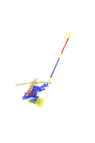 Oyuncak Helikopter Sopalı Sevimli Helikopter 30 Cm Açık Bej