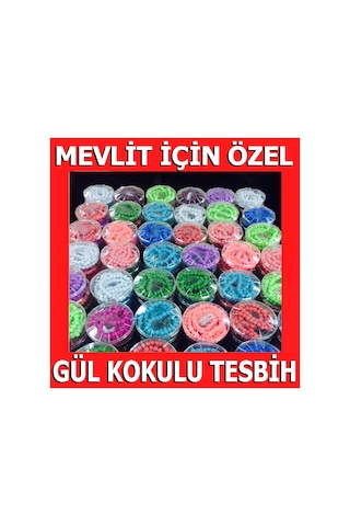 60 Adet Gül Kokulu Kutulu Tesbih Bebek Mevlüt Tespih