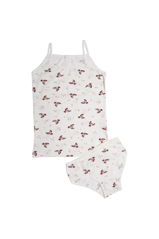 Kota 3406x6 Kız Çocuk 6'lı Karışık Desen İp Askılı Atlet Külot Takım-renkli Asorti