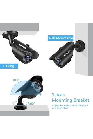 Novahub 1080p 2.0mp Metal Muhafaza Kamera, 36 Adet Ir-cut Led, Akıllı Hareket Sistemi, Ip66 Su Geçirmez, Ntsc