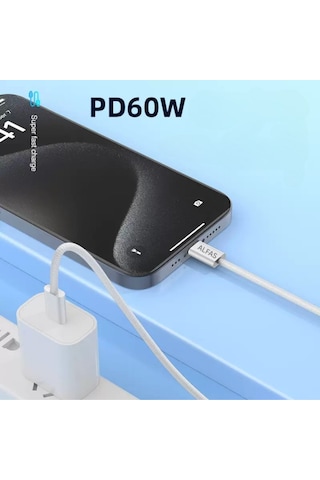 Type-c Şarj Kablosu 1m Pd 60w 3a 1gbps Hızlı Şarj & Data Transfer Usb-c Apple iPhone Uyumlu Android Örgülü Kablo