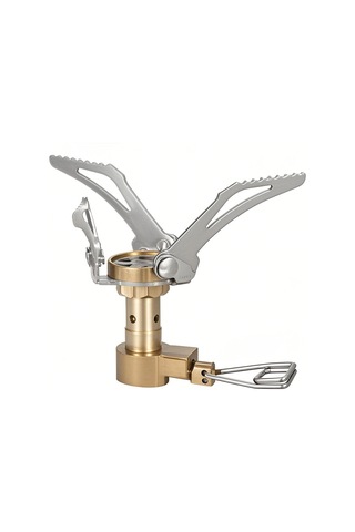 Kosona 3000w Ultralight Camping Stove - 45g Ince Çelik Taşınabilir Piknik Ateşi, Kolay Çıkarabilir, Dış Mekan Pişirme İçin Gümüş