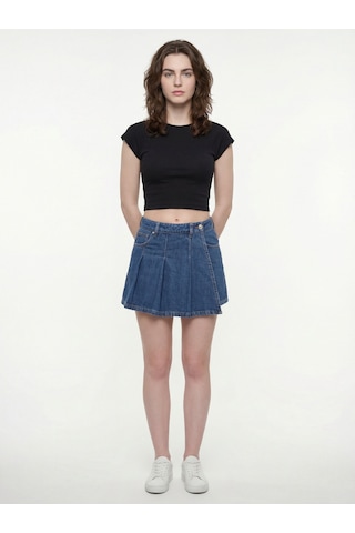 LOFT Crop Kadın Tshirt K.kol Lf2038434 Q1.v1 Siyah