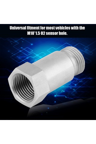 Reedark 304 Paslanmaz Çelik Oksijen Sensör Uzatıcı M18-1.5, 45mm Uzunluk, Yakıt Verimliliğini Artırır, Kolay Kurulum, 2 Adet Set