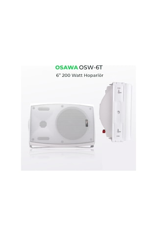 Osawa Osw-6T Trafolu Kademeli 16Cm 200W Sütun Hoparlörü Beyaz