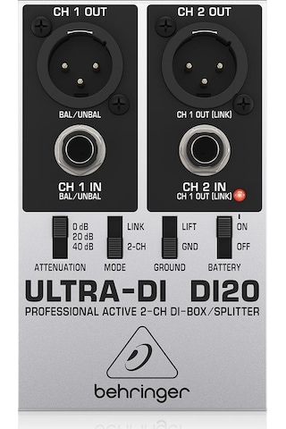 Behringer DI20 İki Kanal Aktif DI Box