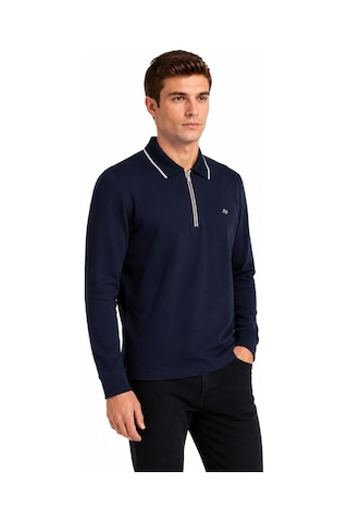 Advante Erkek Mevsimlik Spor Polo Yaka Fermuarlı Sweatshırt Bgl-st05468 Lacivert