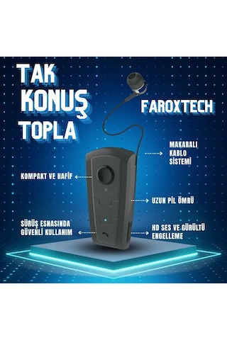 Faroxtech Makara-farox Makaralı Bluetooth Kulaklık