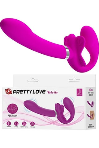 Hızlı Express Pretty Love 12 Titreşimli Silikon Strap-On Usb Şarjlı Süper Lüks Vibratör