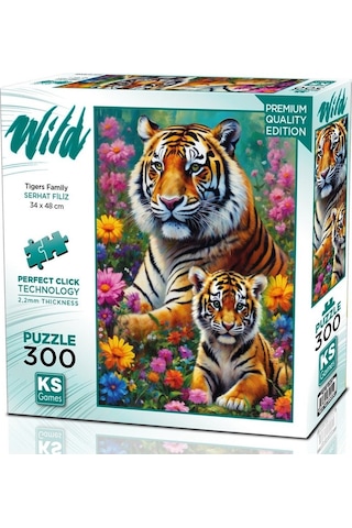 Ks Games 300 Parça Kaplan Ailesi - Tigers Family Puzzle - 19258 - Serhat Filiz