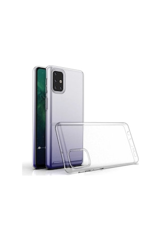 Galaxy M31S Kılıf Zore Şeffaf Ince Ve Esnek Süper Silikon Kılıf Renksiz