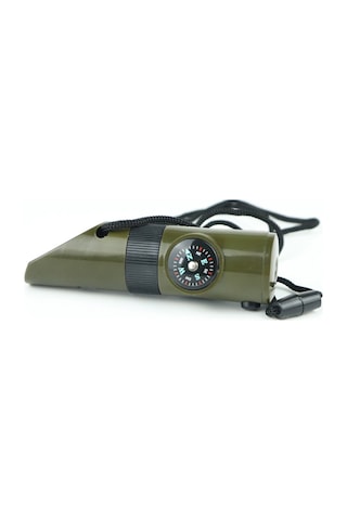 Dofolink Kurtarma İçin 7 Fonksiyonlu Dış Mekan İshığı, Termometre Ve Kompaslı İshıkli İpler Haki