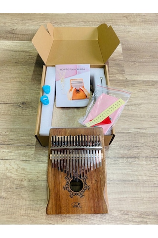 Puka Pk-2 Koa Ağacı 17 Tuş Kalimba Seti
