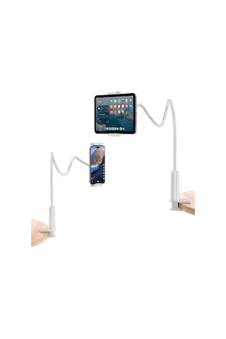 Juo 90 Cm Akrobat Esnek Tablet Ve Telefon Tutucu Stand Beyaz