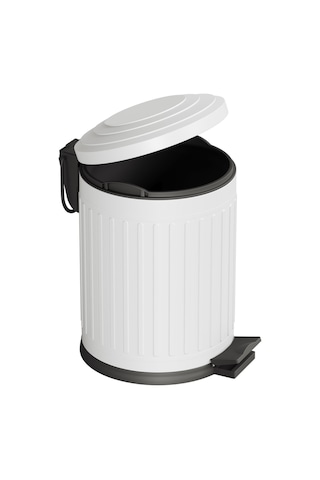 Aqua Bagno Midas Çöp Kovası -pedallı 5 Lt. , Beyaz