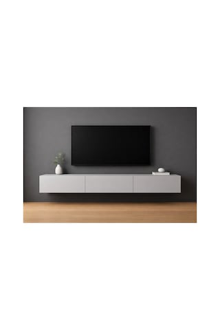 Mdf Silenzio Tv Ünitesi 180 Cm - Sis Gri Gri