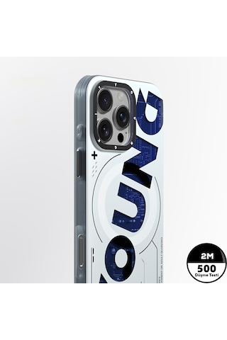 Apple Uyumlu iPhone 16 Pro Max Kılıf Magsafe Şarj Özellikli Airbagli Çift Katmanlı Youngkit Future Serisi Mavi