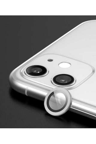 Apple Uyumlu iPhone 12 Zore Cl-07 Kamera Lens Koruyucu Gümüş