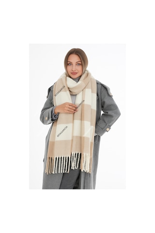 Ritagarcia Premium Soft Buklet Atkı Krem Kareli