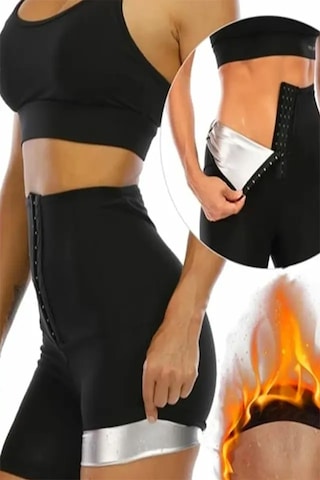 Pastimore Termal Sauna Agraflı Şort Siyah