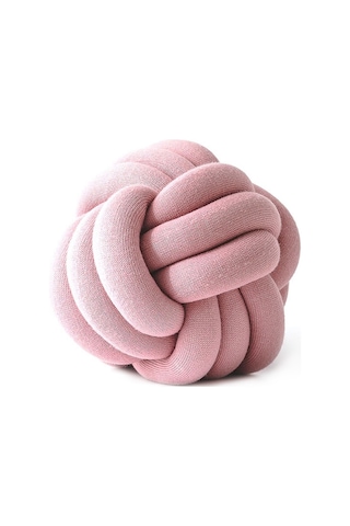 Sones El Yapımı Düğümlü Top Yastık, Boyut: Çap: 25 30cm Balık Kırmızısı