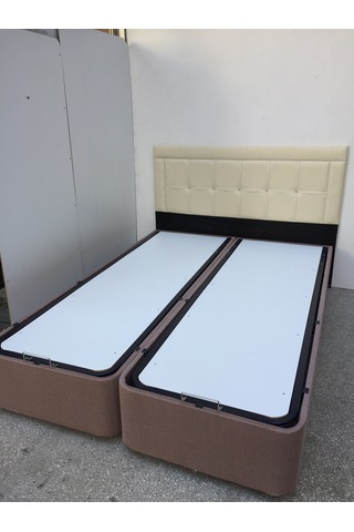 Bengimobilya Baza Başlık Standart Silinir Kumaş Model Kapiton Metal Transmisyo