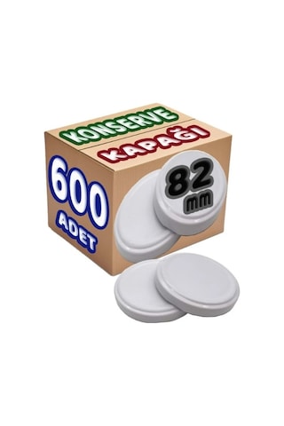 Konserve Kavanoz Kapagi Buyuk Standart 82mm 600 Lu Set