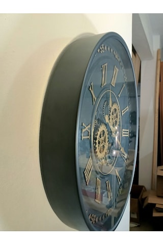 Biev Metal Çarklı Saat Siyah Gold 60 Cm Altın - Siyah