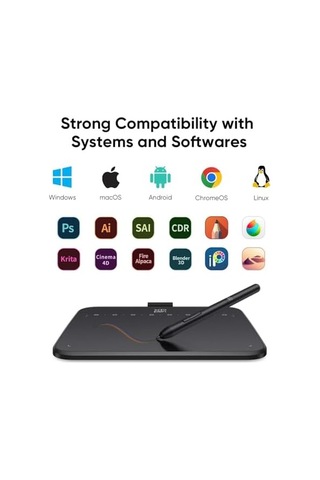 Xppen Deco 640 Grafik Çizim Tableti, 16384 Basınç Seviyesi, Pilsiz Kalem, 6x4 İnç, Windows Mac Uyumlu