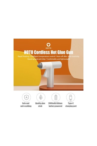 Pazly Kablosuz Mini Sıcak Tutkal Tabancası Seti, 10 Adet Tutkal Çubuğu, 2000mah Pil, Dıy El Sanatları Ve Ev Onarımları İçin