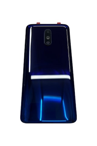 Oneplus 7 Uyumlu Arka Kapak Pil Kapağı Kamera Camlı Mavi Çok Renkli