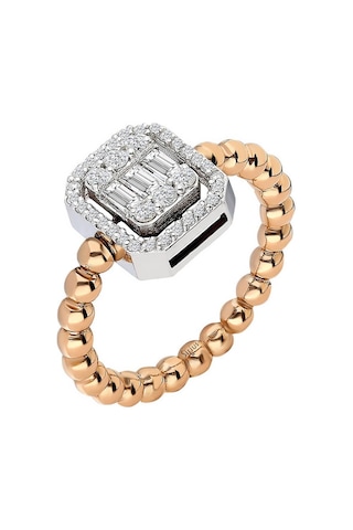 Sirius F Renk 0,42 Karat Baget Pırlanta Yüzük 0841R0040