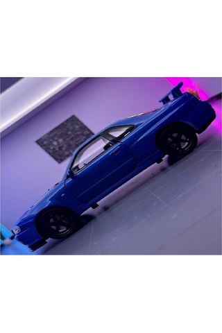 Nissan Skyline Gtr R34 Fast And Furious 1:24 Mavi Diecast Metal Araba Koleksiyon Sesli Işıklı