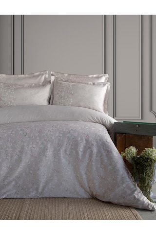 King Size Franny Bej Elegance Saten Nevresim Takımı Bej