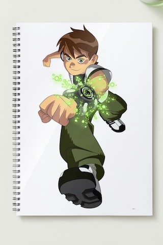 Ben10 A5 Metal Spiralli Çizgisiz Sert Kapak Ben10 Defter