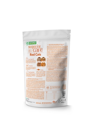 Nature's Protection Superior Care Kızıl/Kahverengi Tüylü Kediler İçin Tahılsız Ringa Balıklı Kedi Maması 400 G