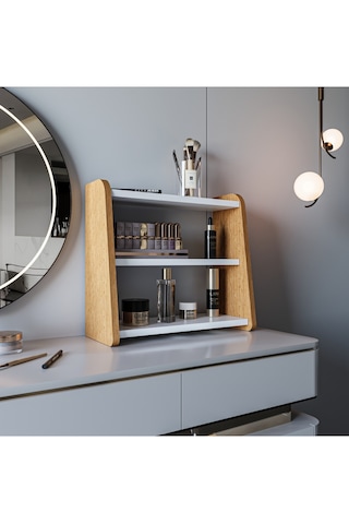 Alpa Ev Mobilya 3 Katlı Tezgah Üstü Organizer, Modern Mutfak Rafı Ve Çok Amaçlı Düzenleyici Atlantik Çam-beyaz