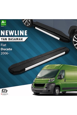 S-dizayn Fiat Ducato 3 Kısa Şase Newline Aluminyum Yan Basamak 203 Cm 2006-2014 A+ Kalite