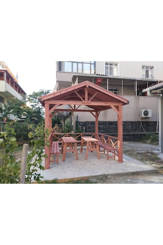 Şen Mobilya Gölgelik Ahşap Kamelya P082 Maun