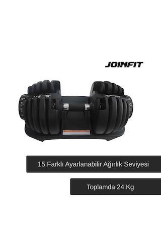 Joınfıt 24 Kg Ayarlanabilir Dambıl Seti 1 Adet - 15 Farklı Ağırlık Seviyesi