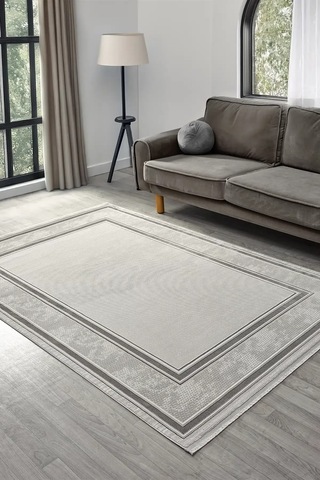 Seyran Halı Gusto 905 Gri Mikro Polyester Makine Halısı