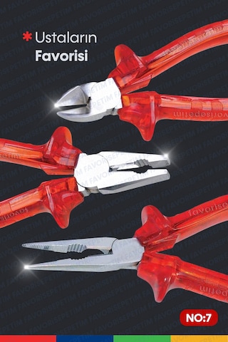 Yüksek Kalite Kırmızı Şeffaf No7 Pense Kargaburun Yankeski A6