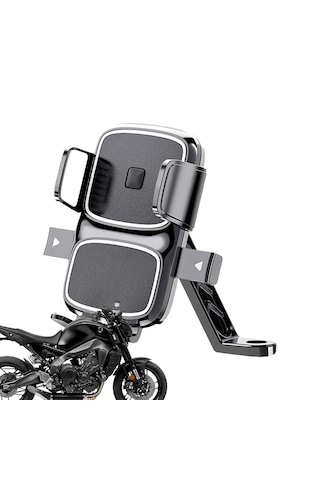 Mt64 Motosiklet Motor Telefon Tutucu Ayna Uyumlu Otomatik Kilitle