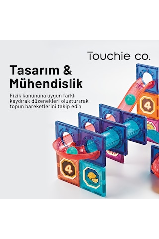 Touchie Co. Mıknatıslı Manyetik 72 Parça Yapı Blokları Seti