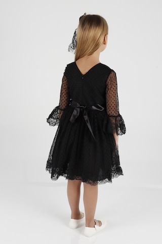 Ahengim Kız Çocuk Tokalı Ve Tül Dantel Günlük Trend Elbise Ak2209 001