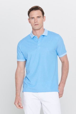 Ac&Co / Altınyıldız Classics 4A4820200047Mavm Düğmeli Polo Yaka Cepsiz Slim Fit Erkek Tişört Mavi