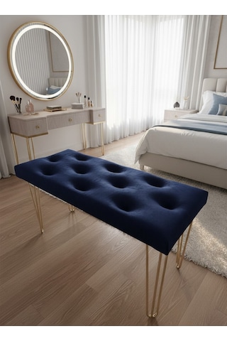 Sergama Bench Sandalye Laciver - Altın